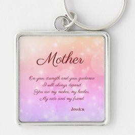 Prachtige persoonlijke moedergedicht sleutelhanger