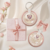 Prachtige persoonlijke, ROOS GOLD Wedding Favors Sleutelhanger