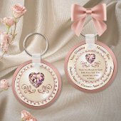 Prachtige persoonlijke, ROOS GOLD Wedding Favors Sleutelhanger