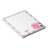 Prachtige persoonlijke roze Waterverf Rozen Notitieblok (Schuin)