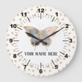 Prachtige persoonlijke vlinder grote klok (Voorkant)