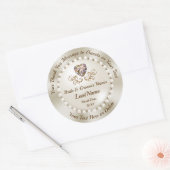 Prachtige persoonlijke weddenschappen ronde sticker (Envelop)