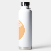 Prachtige Perzik en witte Floral Wreate Waterfles (Links)