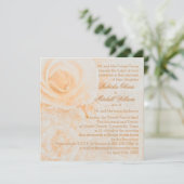 Prachtige perzikcrème rozen Huwelijk Kaart (Staand voorkant)
