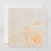 Prachtige perzikcrème rozen Huwelijk Kaart (Achterkant)