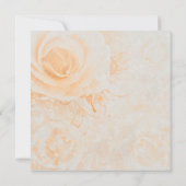 Prachtige perzikcrème rozen Huwelijks Uitnodiging (Achterkant)
