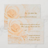 Prachtige perzikcrème rozen RSVP Kaartje (Voorkant / Achterkant)