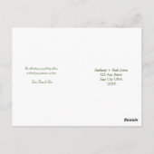 Prachtige perziken en bladeren kleurrijk dank u briefkaart (Achterkant)