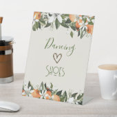 Prachtige perziken flip flop station dansen reclamebord met voetstuk (Insitu)