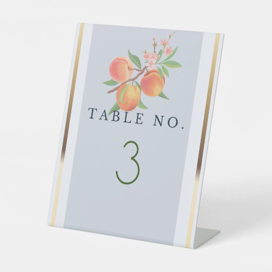 Prachtige perziken open bar reclamebord met voetstuk (Voorkant)