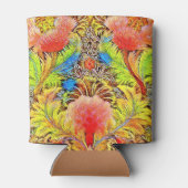 Prachtige perzikkleurige botanische borduurkunst blikjeskoeler (Achterkant)