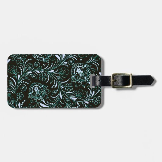 Prachtige  Perzische Retro Floral Pattern Bagagelabel (Voorkant horizontaal)