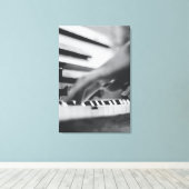Prachtige pianokaart canvas afdruk (Insitu (Houten vloer))