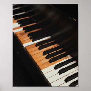 Prachtige pianokaart poster