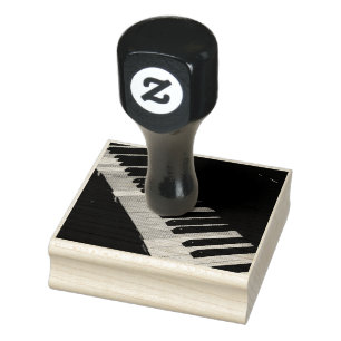 Prachtige pianokaart rubberstempel
