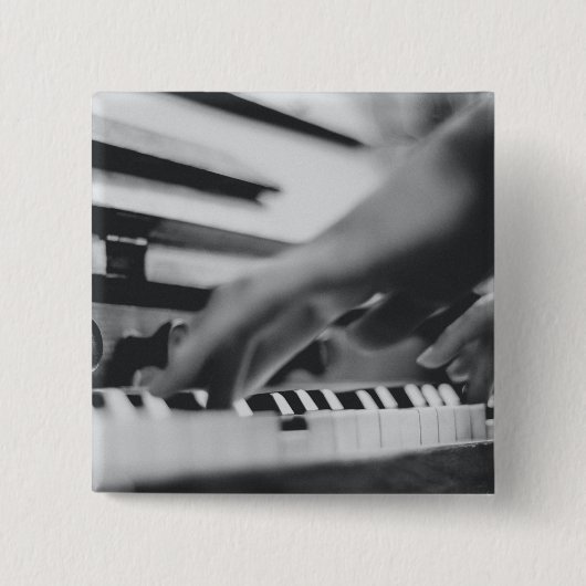 Prachtige pianokaart vierkante button 5,1 cm (Voorkant)
