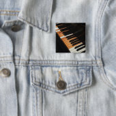 Prachtige pianokaart vierkante button 5,1 cm (In situ)
