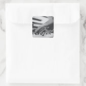 Prachtige pianokaart vierkante sticker (Tas)