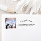 Prachtige pinguïn etiket (Insitu)