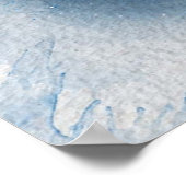 Prachtige Pinguïn Minimale waterverf Schilderij Poster (Hoek)