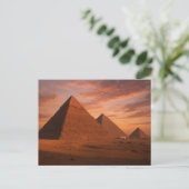 Prachtige piramides Sunset Egyptisch Briefkaart (Staand voorkant)