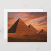 Prachtige piramides Sunset Egyptisch Briefkaart (Voorkant / Achterkant)