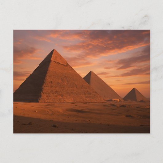 Prachtige piramides Sunset Egyptisch Briefkaart (Voorkant)