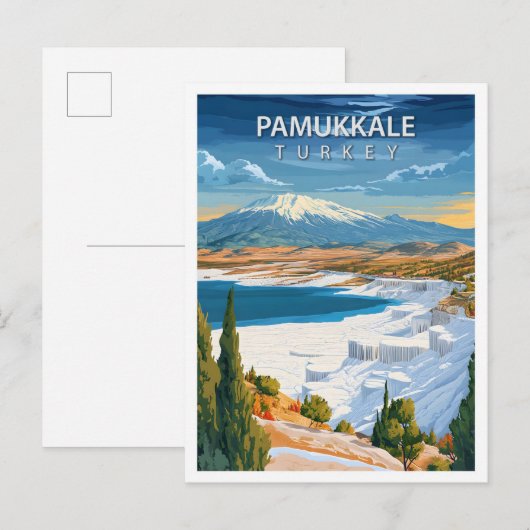 Prachtige Place Pamukkale Turkije Art Travel Briefkaart (Voorkant / Achterkant)