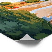 Prachtige Place Pamukkale Turkije Art Travel Poster (Hoek)