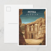 Prachtige Place Petra Jordan Art Travel Briefkaart (Voorkant / Achterkant)