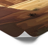 Prachtige Place Petra Jordan Art Travel Poster (Hoek)