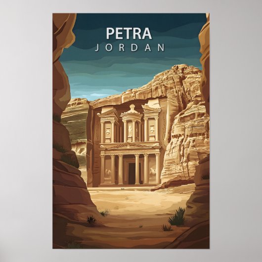 Prachtige Place Petra Jordan Art Travel Poster (Voorkant)
