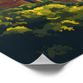 Prachtige plek Bagan Myanmar Art Travel Poster (Hoek)