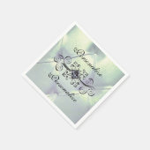 Prachtige plooien satijn en diamanten serviet servet (Hoek)