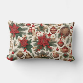 Prachtige Poinsettia Bloemen, Kerstdecoraties Kussen