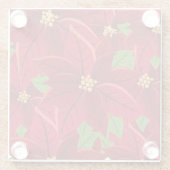 Prachtige Poinsettia Glass Onderzetter Glazen Onderzetter (Achterkant)