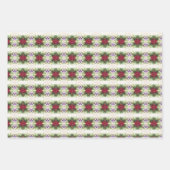 Prachtige Poinsettia Kerst Inpakpapier Vel (Voorkant)