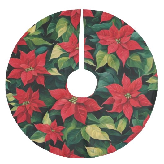 Prachtige Poinsettia Kerstboom Rok (Voorkant)