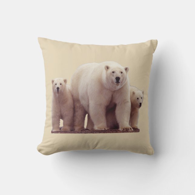 Prachtige polaire Beren Arctic Wildlife Sierkussen (Voorkant)