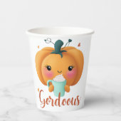 Prachtige pompoen papier Cu Papieren Bekers (Voorkant)