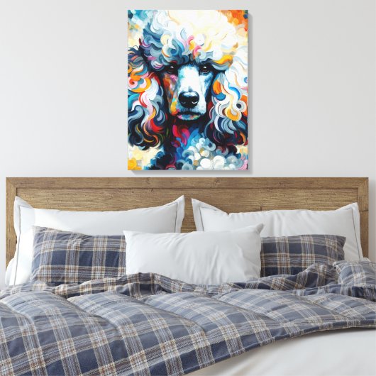 Prachtige poodle canvas afdruk (Insitu (Slaapkamer))
