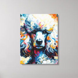 Prachtige poodle canvas afdruk