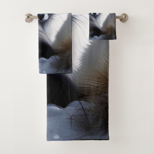 Prachtige poolvos bad handdoek (Insitu)