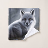 Prachtige poolvos bad handdoek (Wasdoekje)