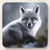 Prachtige poolvos  bier onderzetter (Voorkant)