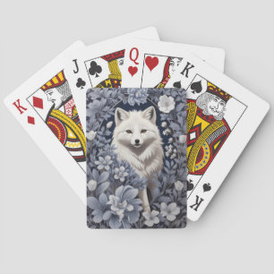 Prachtige Poolvos William Morris geïnspireerd Pokerkaarten