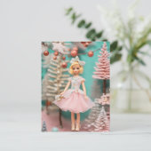 Prachtige  poppenkerst briefkaart (Staand voorkant)