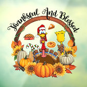 Prachtige populaire Thanksgiving herfst Collectie Raamsticker (Vel 3)