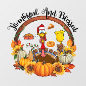 Prachtige populaire Thanksgiving herfst Collectie Raamsticker (Vel)