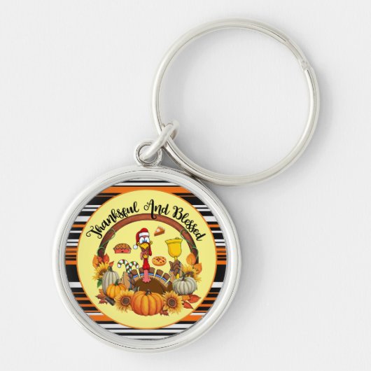 Prachtige populaire Thanksgiving herfst Collectie Sleutelhanger (Voorkant)